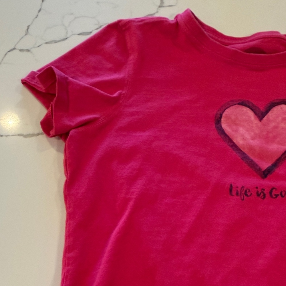 Life Is Good Women's Heart Tee - Pink - Picture 3 of 10